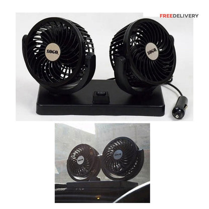 SOGO DOUBLE HEADED FAN 12V