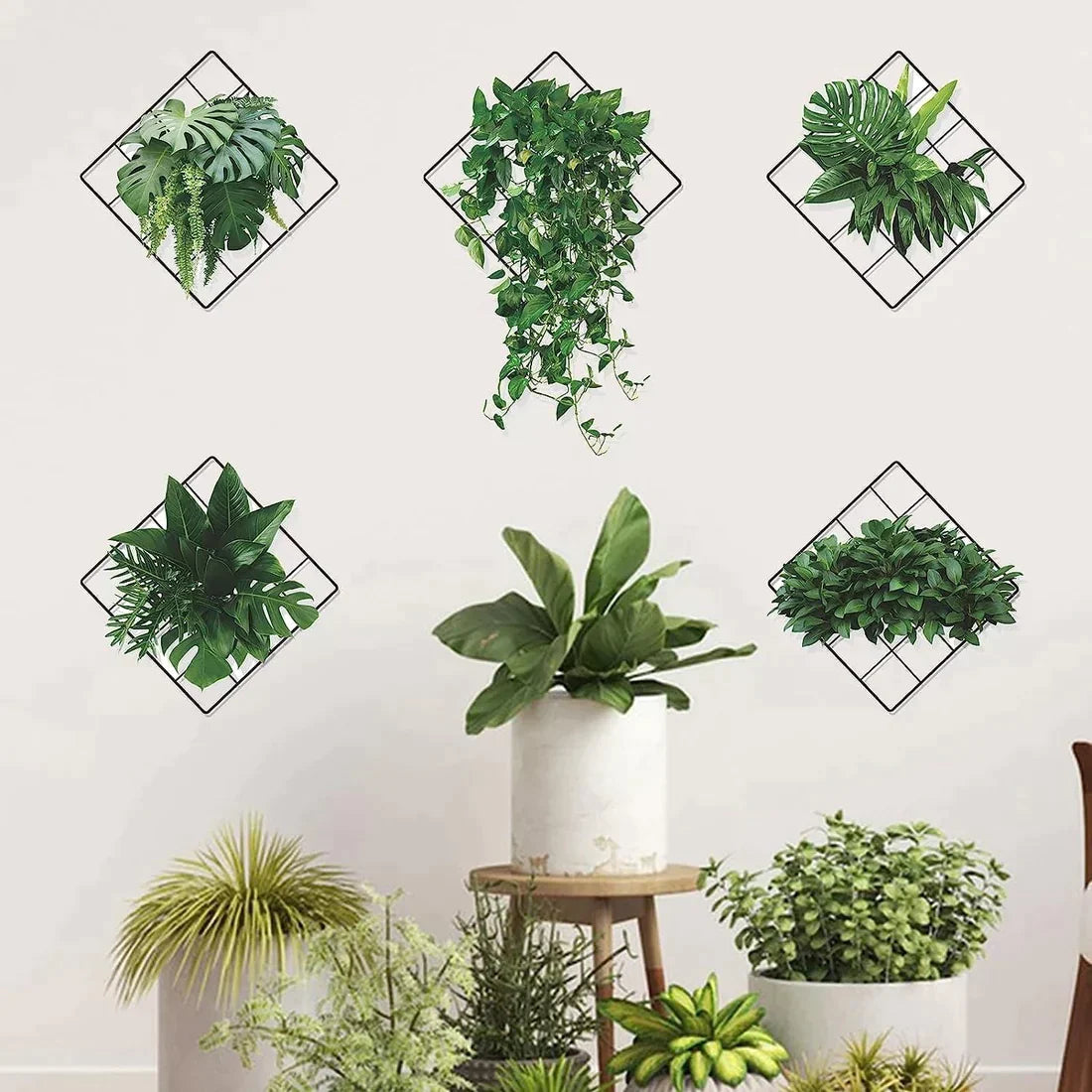 3D Wall Stickers - Plants (Pack Of 4)